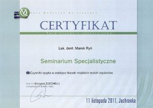 Certyfikat Marek RyńMarek Ryń