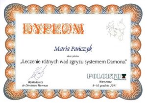 Certyfikat Maria PańczykMaria Pańczyk