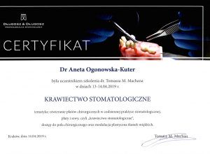 Aneta Ogonowska-Kuter krawiectwo stomatologiczneAneta Ogonowska
