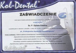 2011-10-29 Kol-Dental - Profesjonalna asystentka stomatlo.Ewelina Hałasa