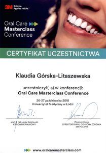 Oral Care Masterclass ConferenceLekarz Stomatolog - Klaudia Gorska